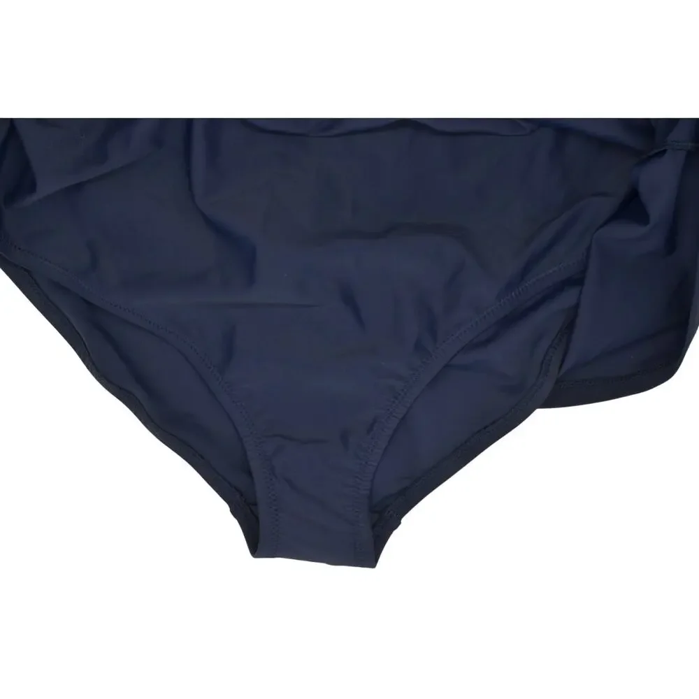 Raisins Curve Plus Size Bravo Swim Skirt in Navy Blue
